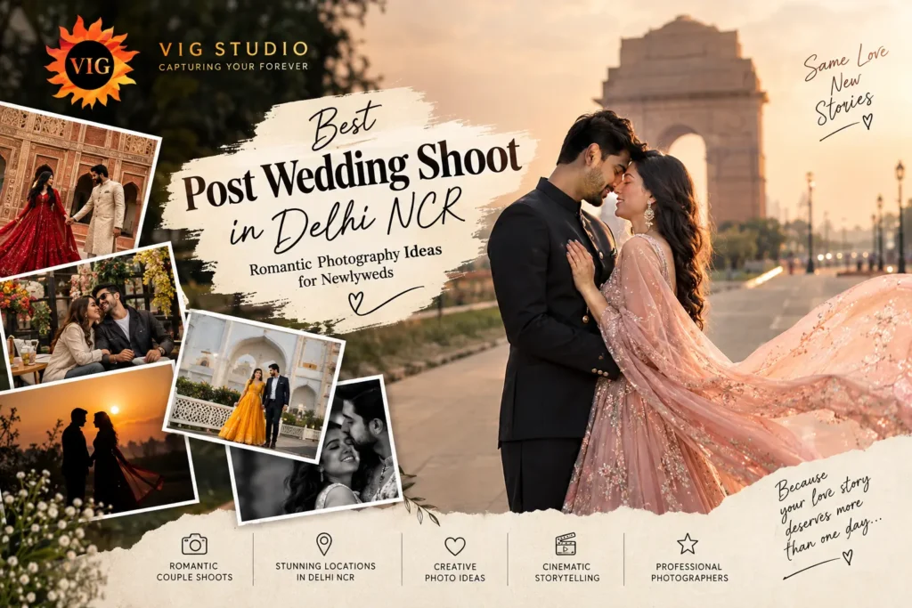 Best Post Wedding Shoot in Delhi NCR – Romantic Photography Ideas for Newlyweds